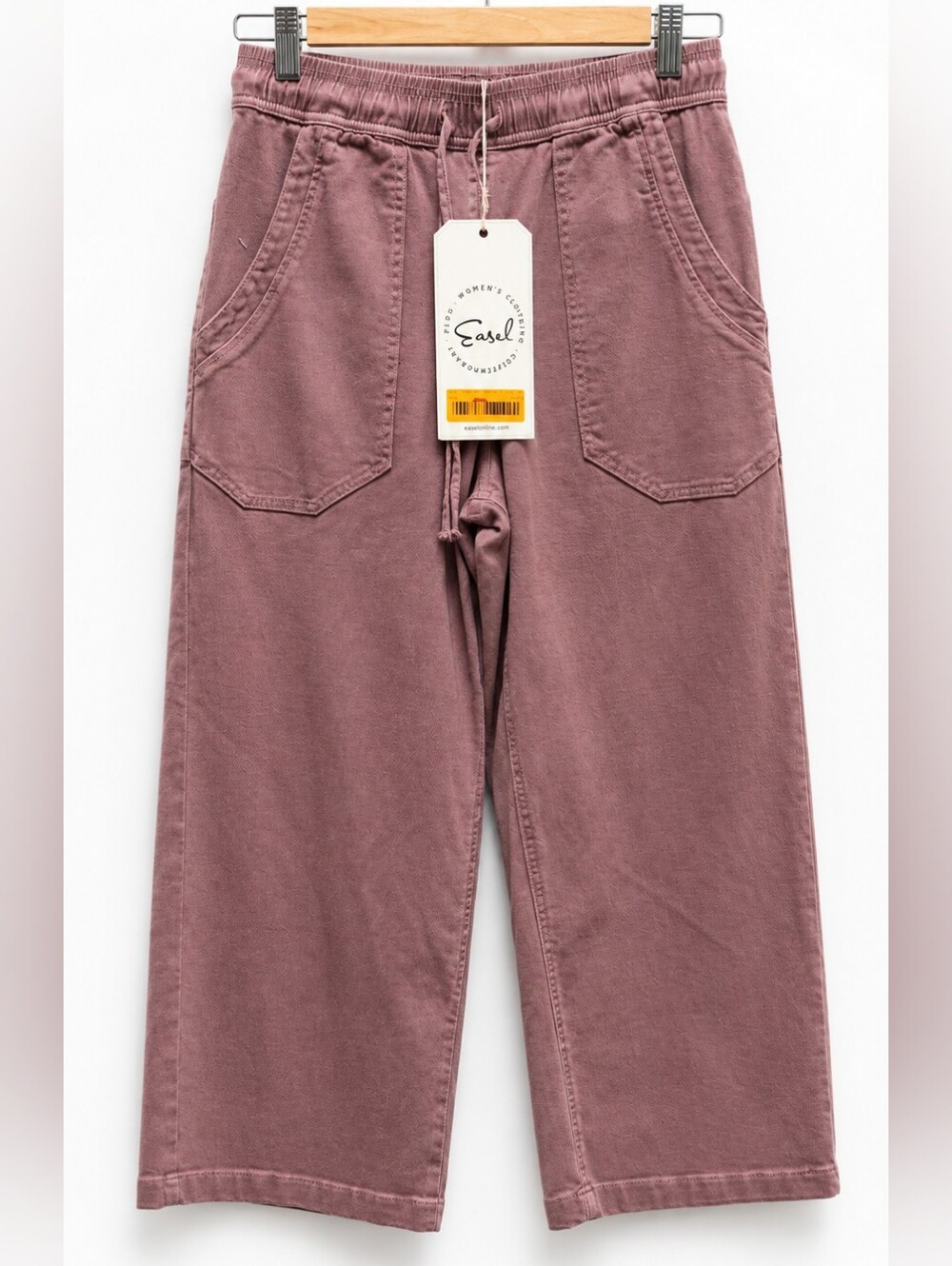 Easel Mauve Mineral Washed Wide Leg Pants – Small NWT